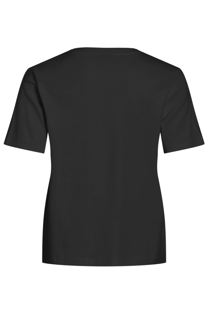 VIPAVIA EMB O-NECK S/S TOP/PB 14108964 Black Beauty
